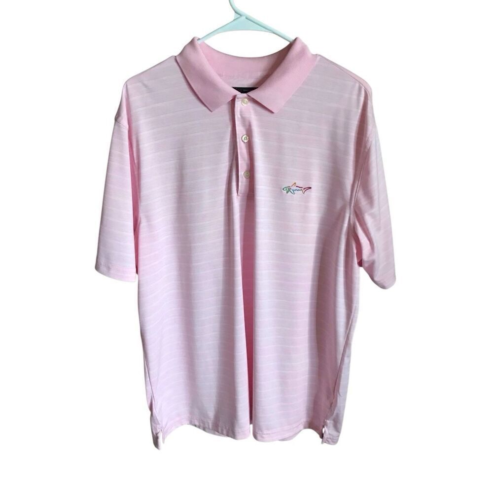 Greg Norman Golf Polo play dry Shirt pink Size Large short sleeve